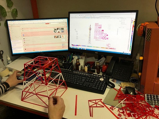Изготовление макета телевышки.