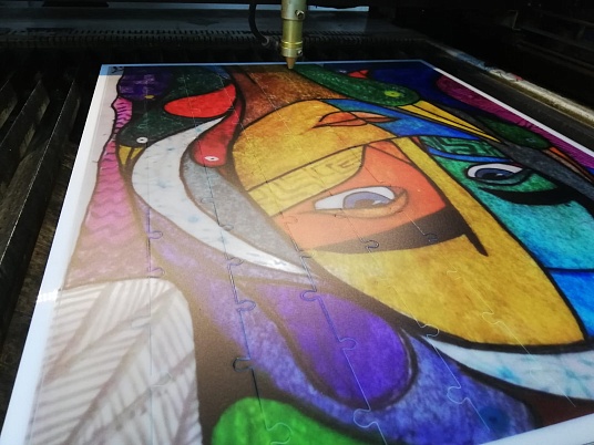 Пазл на молочном оргстекле