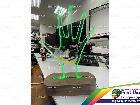 Статуэтки прозрачные с подсветкой. Настольная 3D лампа